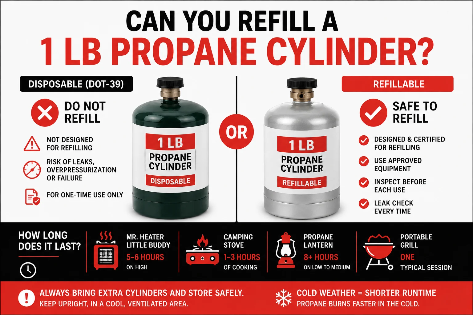 Can You Refill a 1 lb Propane Cylinder | Union Propane